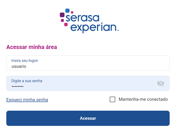 Alterar informações de seu perfil de acesso